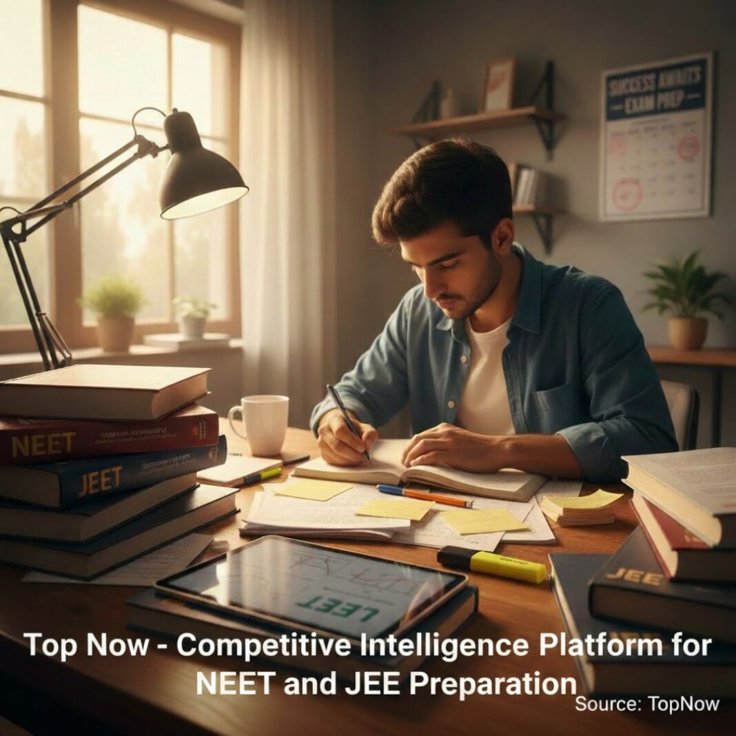 TopNow.in Launches AI-Powered Competitive Intelligence Platform for NEET and JEE Preparation